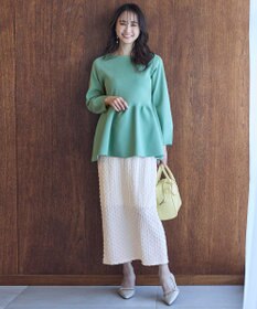 ANY SIS 【洗える】スポンディッシュペプラム ニット