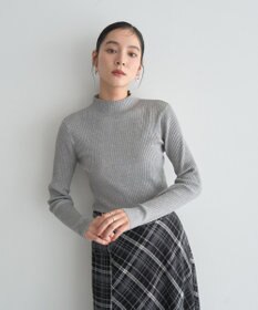 YECCA VECCA ラメ混ハイネックリブニット
