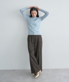 YECCA VECCA ラメ混ハイネックリブニット