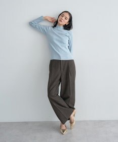 YECCA VECCA ラメ混ハイネックリブニット