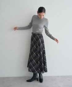 YECCA VECCA ラメ混ハイネックリブニット