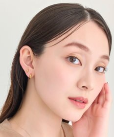 Phoebe 【金属アレルギー対応】メタルオーバルグレースピアス(片耳)　ゴールド/サージカルステンレス