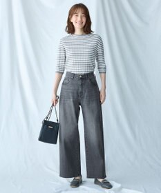 ANY リブボーダーニット