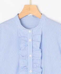 組曲 コンパクトシャーティング フリルブラウス