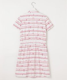 23区GOLF 機能素材で快適なラウンドを【WOMEN】ウェーブロゴ柄 ワンピース