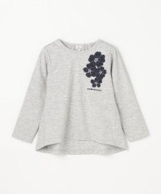 組曲 KIDS 【110-140㎝】サラリとフラワーモチーフ Tシャツ