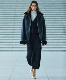 uncrave ヘアリー ラメ ニット スカート（uncrave WHITE）