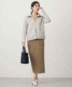 J.PRESS LADIES S 【WEB限定】ダンボールジャージー ハイネック ブルゾン