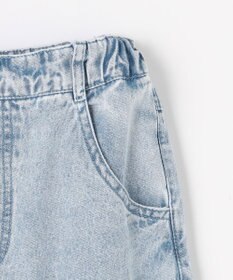 ANY KIDS サイドスリット リボンワイドデニムパンツ