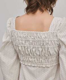 GRACE CONTINENTAL ラメドットタフタジャガードトップ