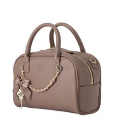 Maison de FLEUR チャーム付きスクエアボストンバッグ