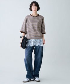 ANY 起毛ボーダーリンガーＴシャツ