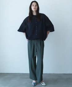 自由区 【カトリエムブーケ】Beau pantalon de forme デザインタックワイドパンツ