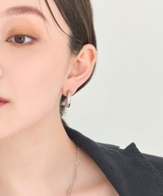 Phoebe 【金属アレルギー対応】ボリュームフープピアス　シルバー/サージカルステンレス