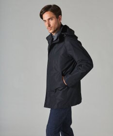 GOTAIRIKU 【ビジネスで着用可】メランジシャンブレー フーデッドブルゾン