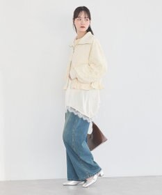 earth music&ecology 【WEB・一部店舗限定】レースリバーシブルブルゾン