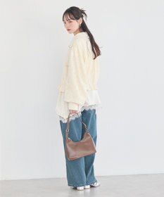 earth music&ecology 【WEB・一部店舗限定】レースリバーシブルブルゾン