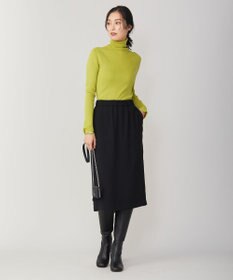 ICB 【洗える】エクストラファインメリノリブ タートルネックニット