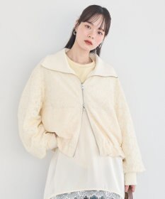 earth music&ecology 【WEB・一部店舗限定】レースリバーシブルブルゾン