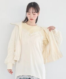 earth music&ecology 【WEB・一部店舗限定】レースリバーシブルブルゾン