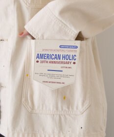AMERICAN HOLIC ペイントデニムカバーオールジャケット