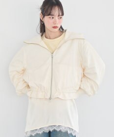 earth music&ecology 【WEB・一部店舗限定】レースリバーシブルブルゾン