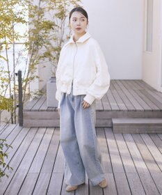 earth music&ecology 【WEB・一部店舗限定】レースリバーシブルブルゾン