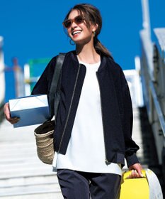 UNFILO ハーフスリーブ ペプラムニット