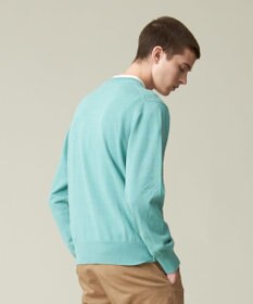 J.PRESS MEN ドライコットン シャドーボーダーニット