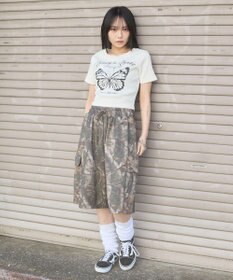 WEGO ヴィンテージウォッシュグラフィックリブT