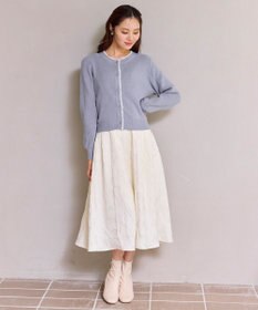 Feroux レーストリム ニット カーディガン