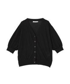 AMERICAN HOLIC 5分袖シアーVネックニットカーディガン