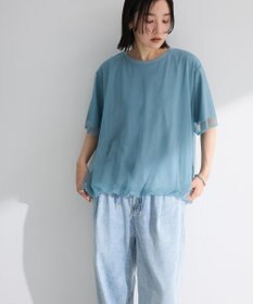 Green Parks チュールドッキングバルーン５分袖プルオーバー