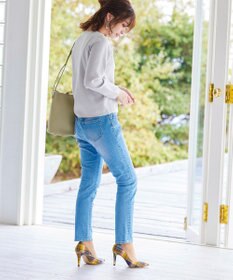 Tiaclasse L 【洗える】大人上品なスカラップレースコンビニット