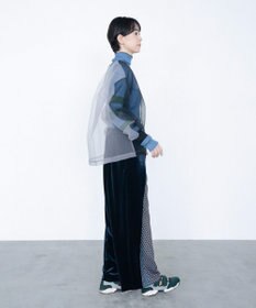 COQ AIR SILK CASHMERE BORDER カシミヤシルク タートルネックニット