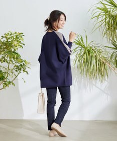 Tiaclasse 【洗える】配色ドルマンニットチュニック