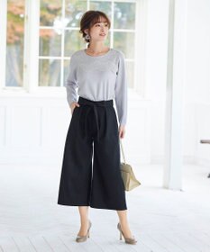 Tiaclasse L 【洗える】大人上品なスカラップレースコンビニット