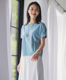 J.PRESS LADIES L 【接触冷感】コットンスムース フレンチスリーブ カットソー