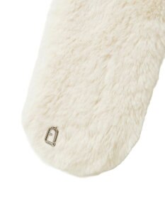 MOONBAT FURLA（フルラ）プチリボンマフラー  アーチロゴ フェイクファー