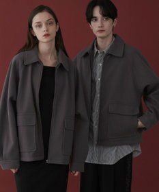 WEGO 【ユニセックス着用ITEM】メルトンショートZIPブルゾン