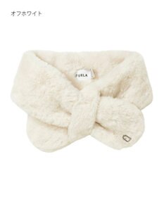 MOONBAT FURLA（フルラ）プチリボンマフラー  アーチロゴ フェイクファー