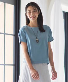 J.PRESS LADIES L 【接触冷感】コットンスムース フレンチスリーブ カットソー