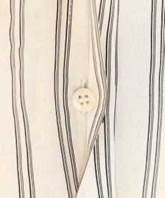 BEIGE， BOWEN / メタル釦ストライプシャツ