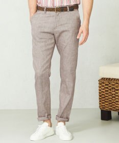 JOSEPH ABBOUD 【ウエストも伸びる/ストレッチ】 リヨセルリネンムーブパンツ
