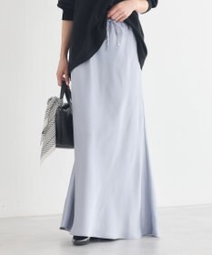 earth music&ecology サテンフリルマーメイドスカート