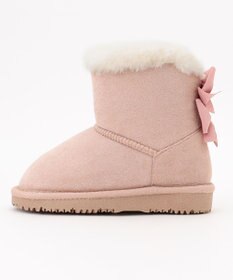 ANY KIDS フェイクムートンリボンブーツ
