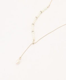ANY SIS パール調ラリエット ネックレス ライトゴールド