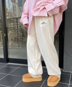 WEGO 裏起毛ロゴ刺繍スウェットパンツ