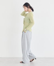 earth music&ecology レースレイヤード風スウェットパンツ