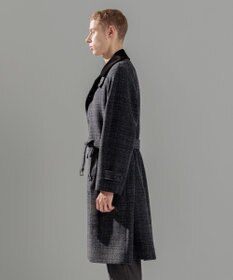 JOSEPH HOMME ニードルパンチグレンチェック　シングルブレストトレンチコート